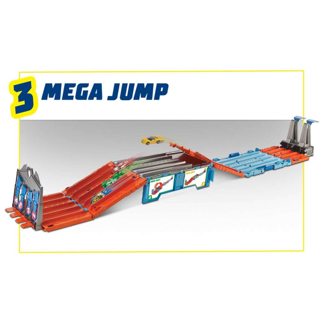 Hot Wheels Race Crate With 3 Stunts in 1 Set Portable Easy Storage Ages 6 To 10