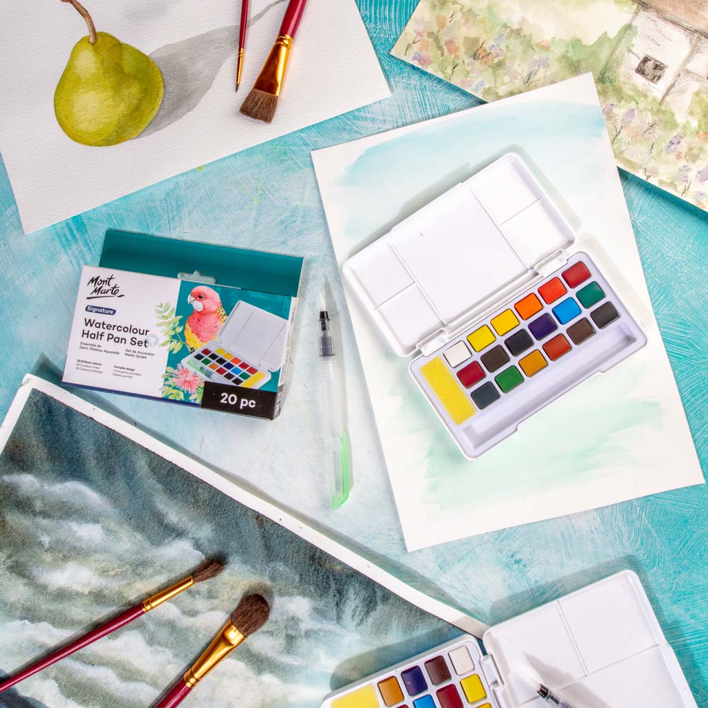 Mont Marte Watercolour Half Pan Set Signature 20pc