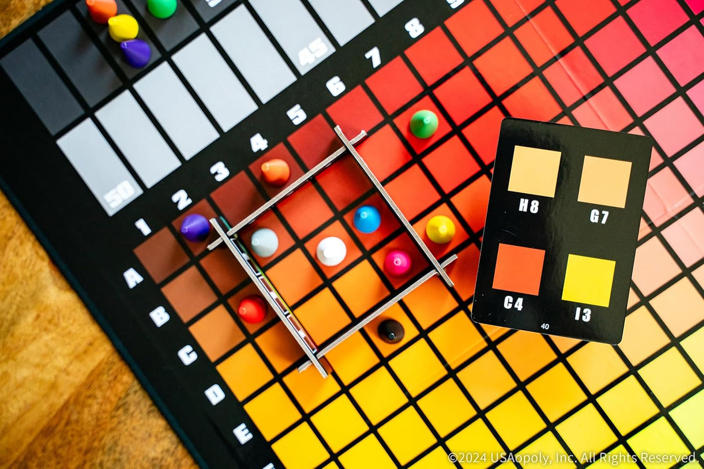 Hues and Cues - Vibrant Color Guessing Board Game for 3-10 Players Ages 8+ Connect Clues and Guess from 480 Color Squares