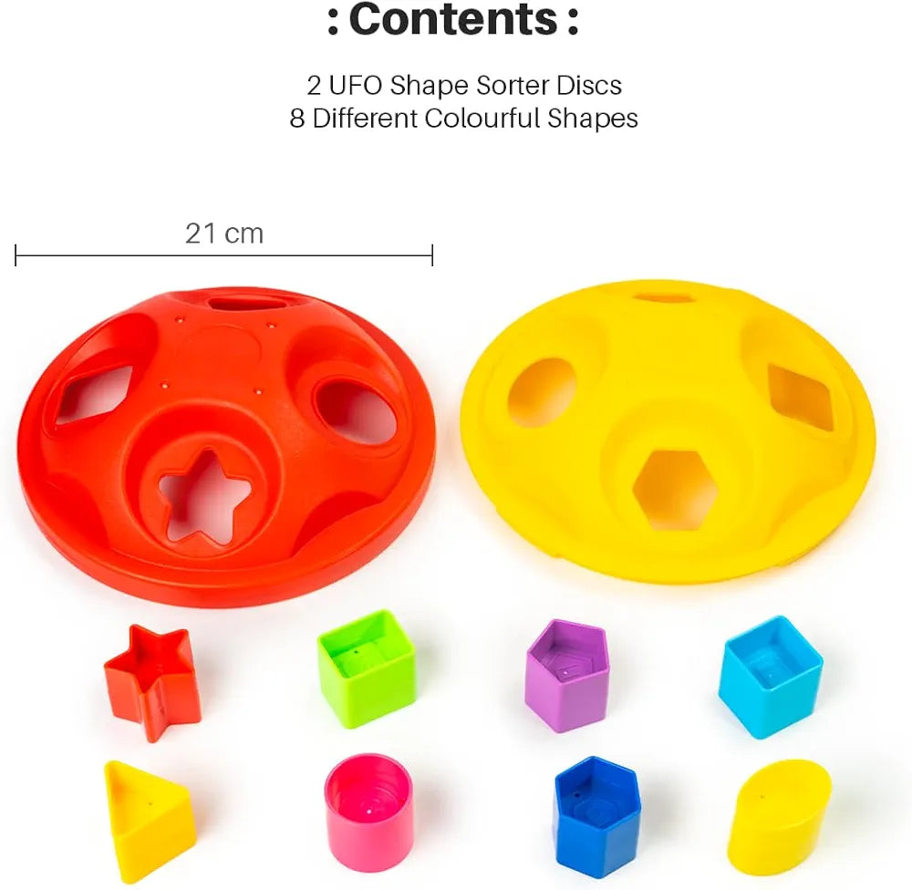 Ratna's Baby's Stack & Sort 2-in-1 Educational Toy with Train Stacker, Nesting, Stacking, Pull Along & Shape Sorting Toy for Kids 1+ Years