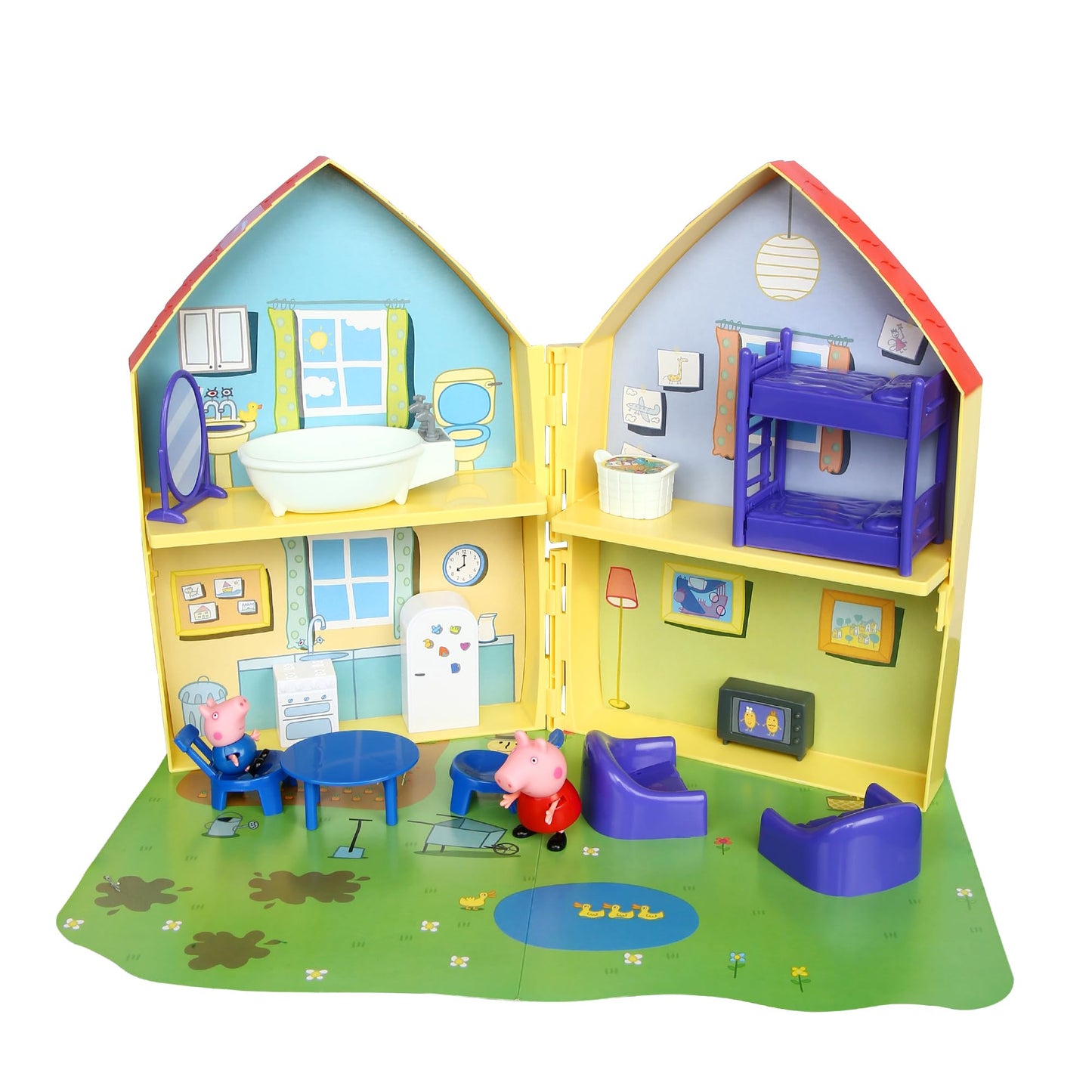 PEPPA PIG Family House Playset Includes Peppa's and George Figures House Set and Other Fun Accessories