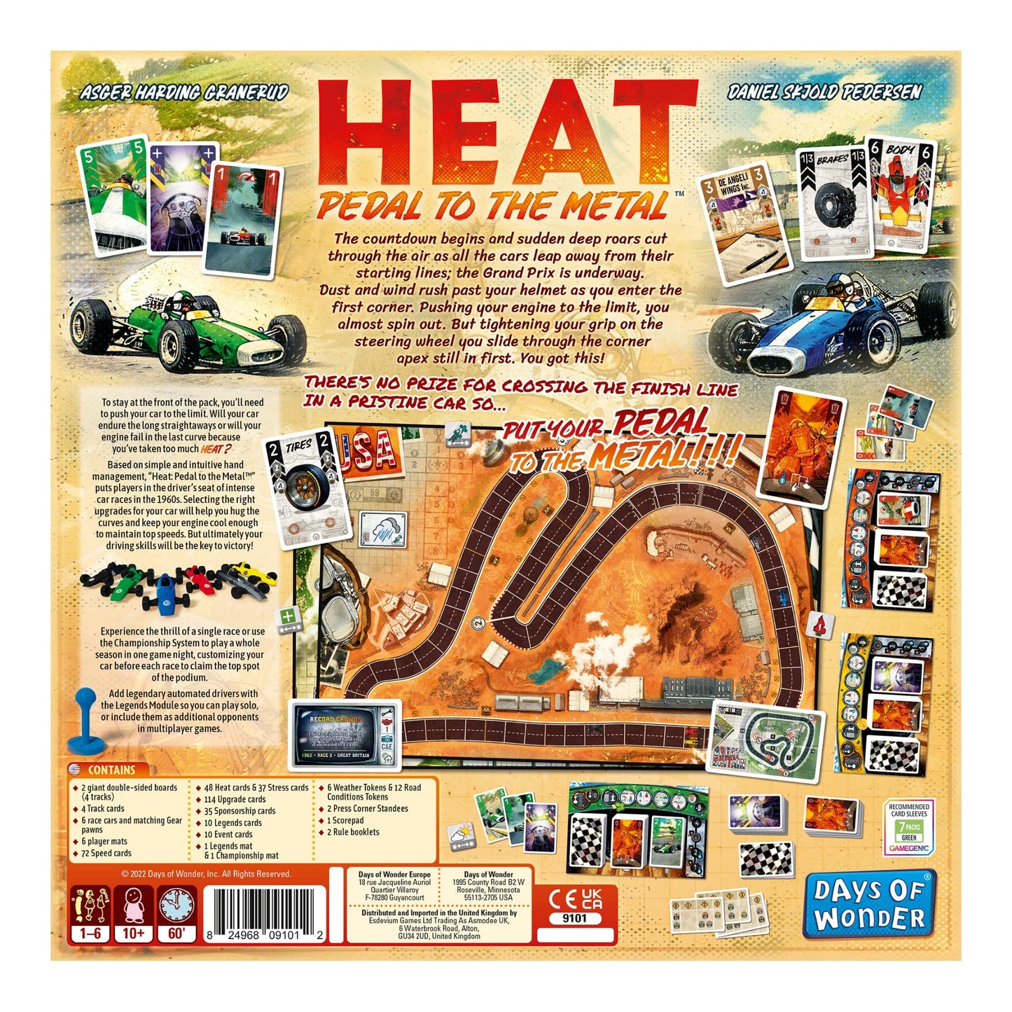 HEAT Pedal to the Metal Board Game Intense Car Racing and Strategy Game