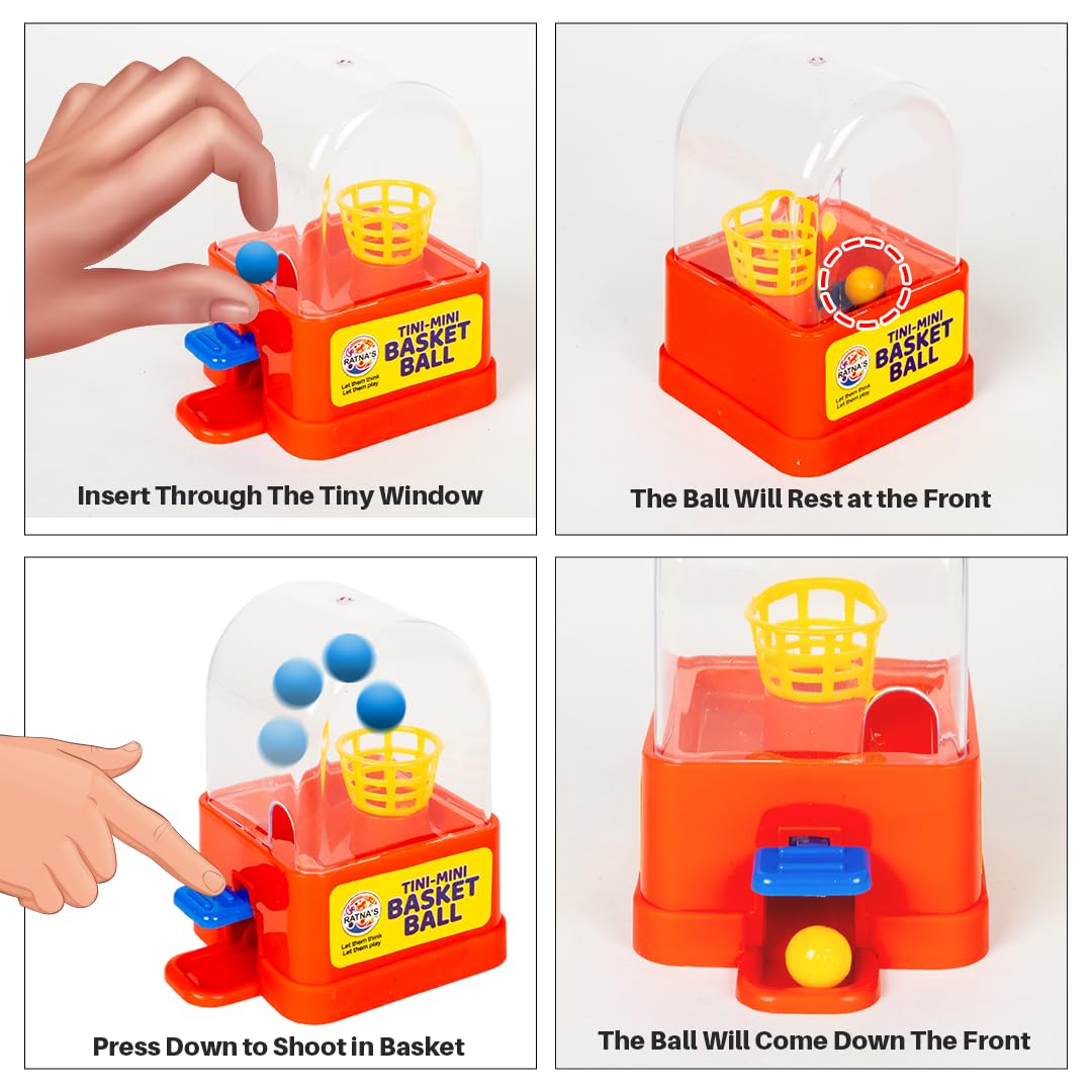 Ratna's Mini Magic Basket Ball Shooting Game, Handheld Tabletop Party Games, Return Gift for Kids
