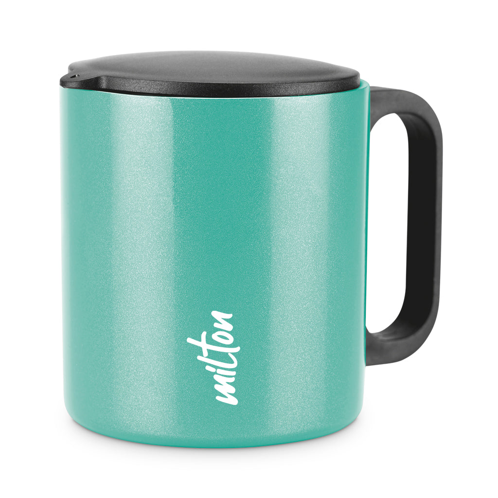 Milton Auriga Double Walled Stainless Steel Mug with Lid 210 ml Aqua Green