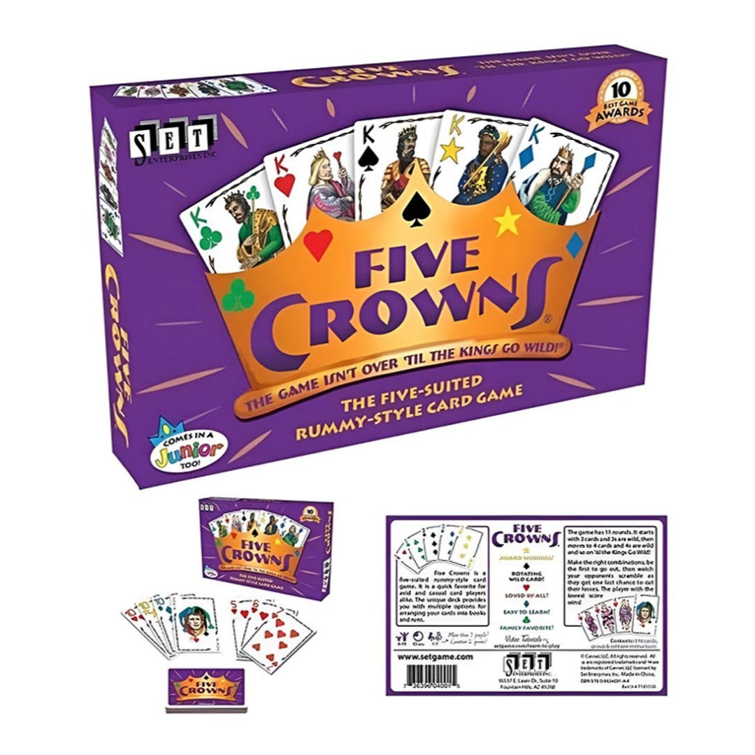 Five Crowns - The Game Isn't Over Until the Kings Go Wild! The 5 Suited Rummy Style Card Game