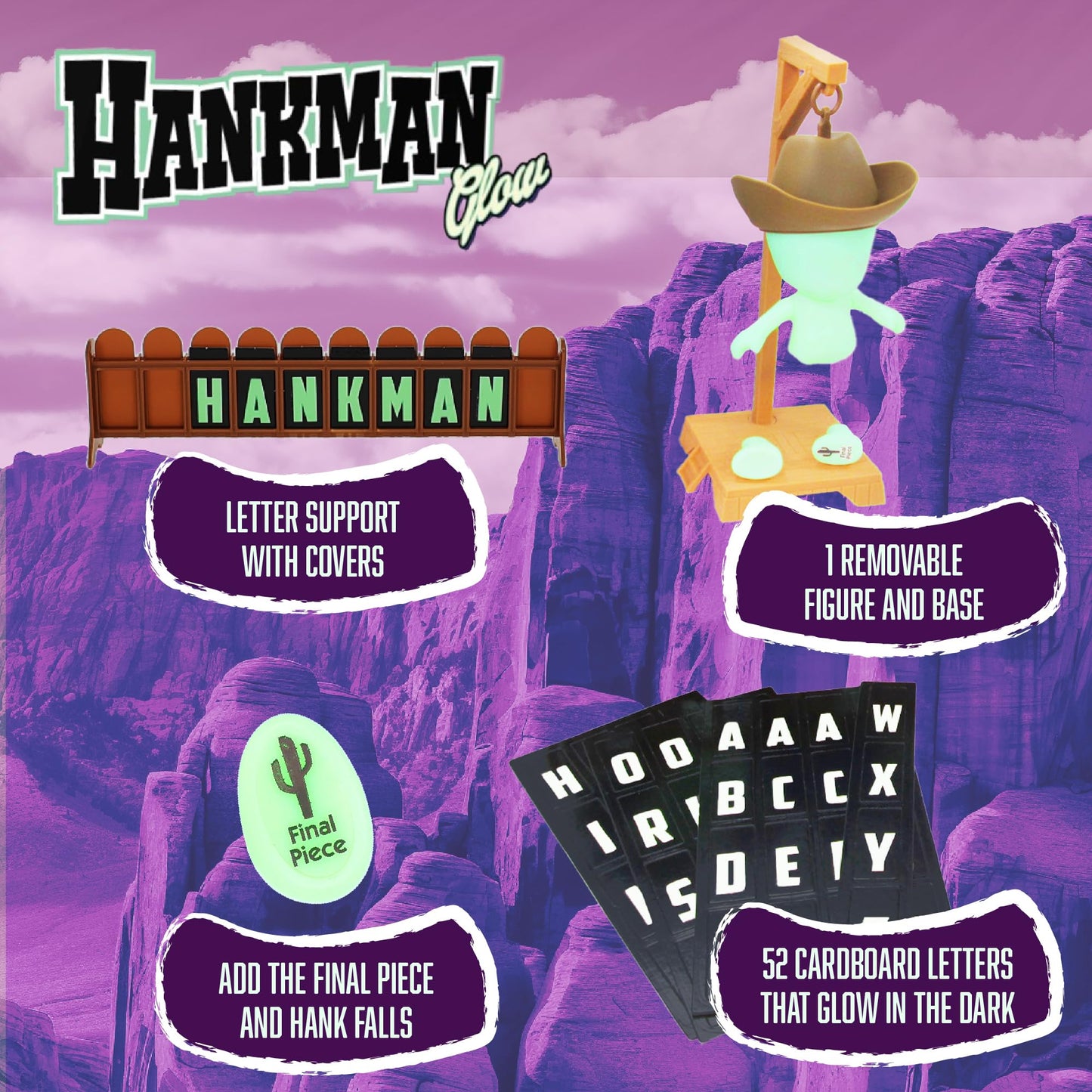 Fotorama Hankman Glow Magnetic Hangman Word Guessing Game