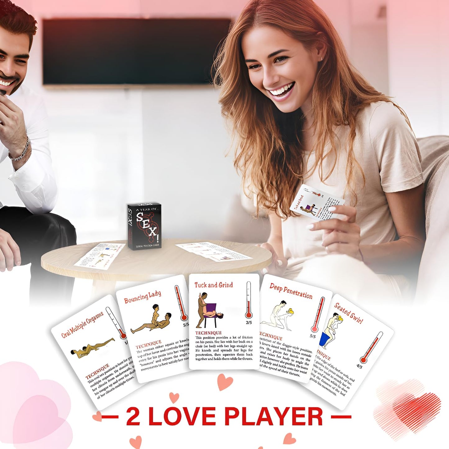 A Year of Sex! Sexual Position Card Game Foreplay Fun Sex Games Kama Sutra