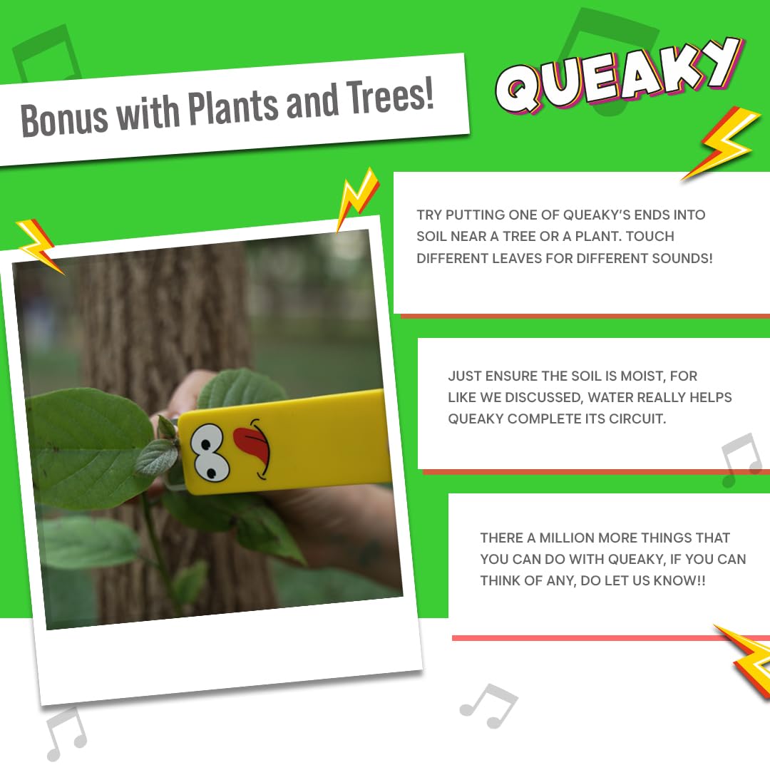 Blix Queaky- STEM Toy, Experimental Toy, Queaky is not just Musical and Sound Toy, Learn Through Play (Yellow)
