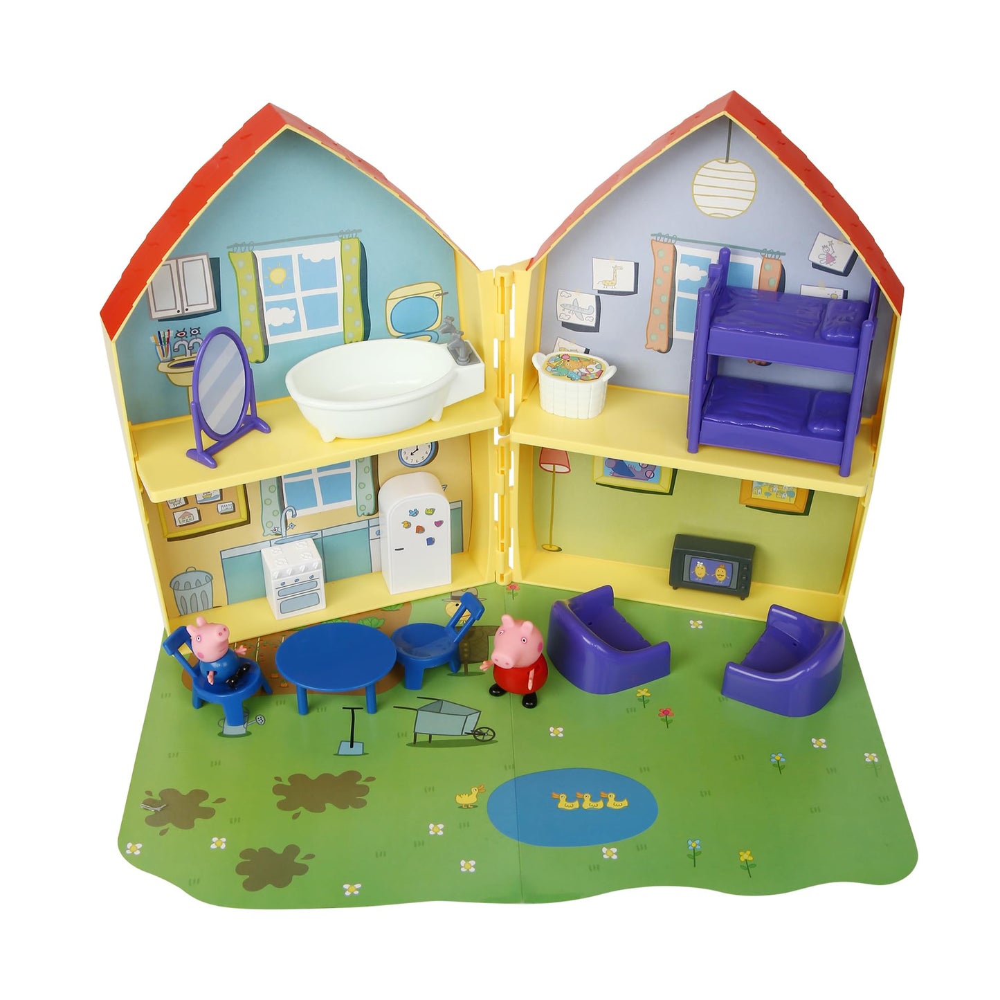 PEPPA PIG Family House Playset Includes Peppa's and George Figures House Set and Other Fun Accessories