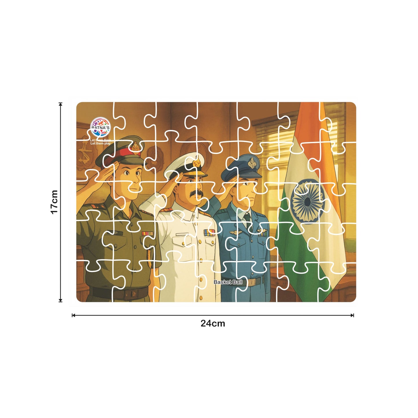 Ratna's 4 in 1 Indian Army Jigsaw Puzzle Set of 4 x 35 Pc's
