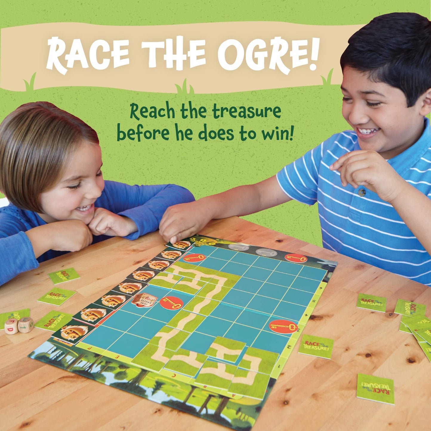 Peaceable Kingdom Race to the Treasure! Cooperative Path Building Game