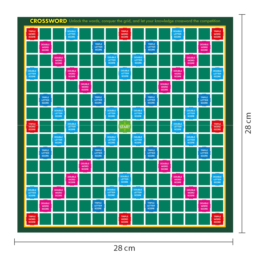 Ratna's Brilliant 2-in-1 Junior Board Game Set, Crossword and Mental Maths, Educational & Learning Word, Letters, Numbers Game for All Ages