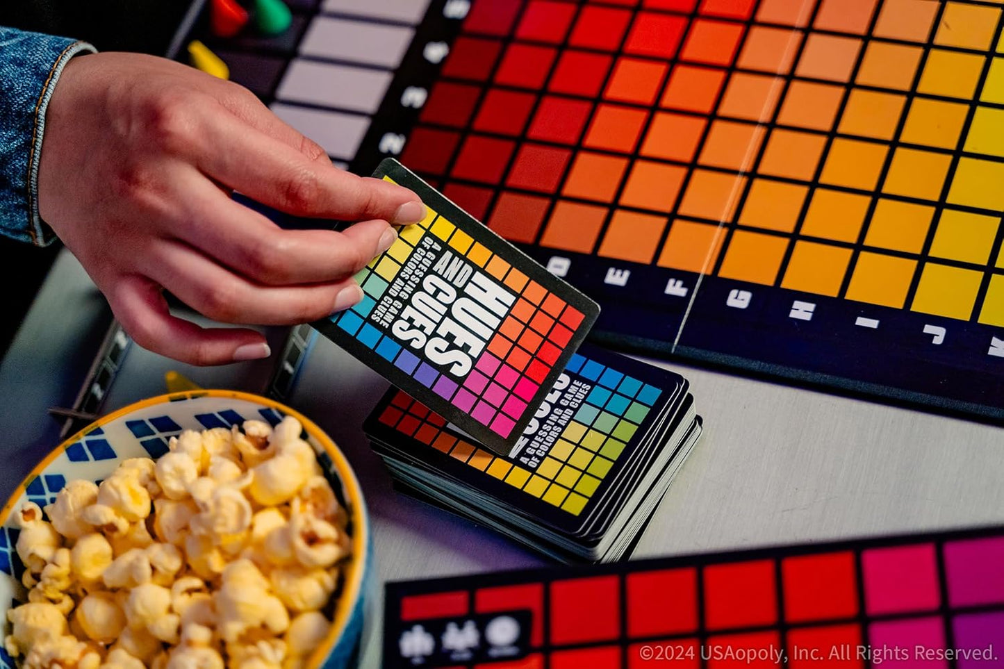 Hues and Cues - Vibrant Color Guessing Board Game for 3-10 Players Ages 8+ Connect Clues and Guess from 480 Color Squares