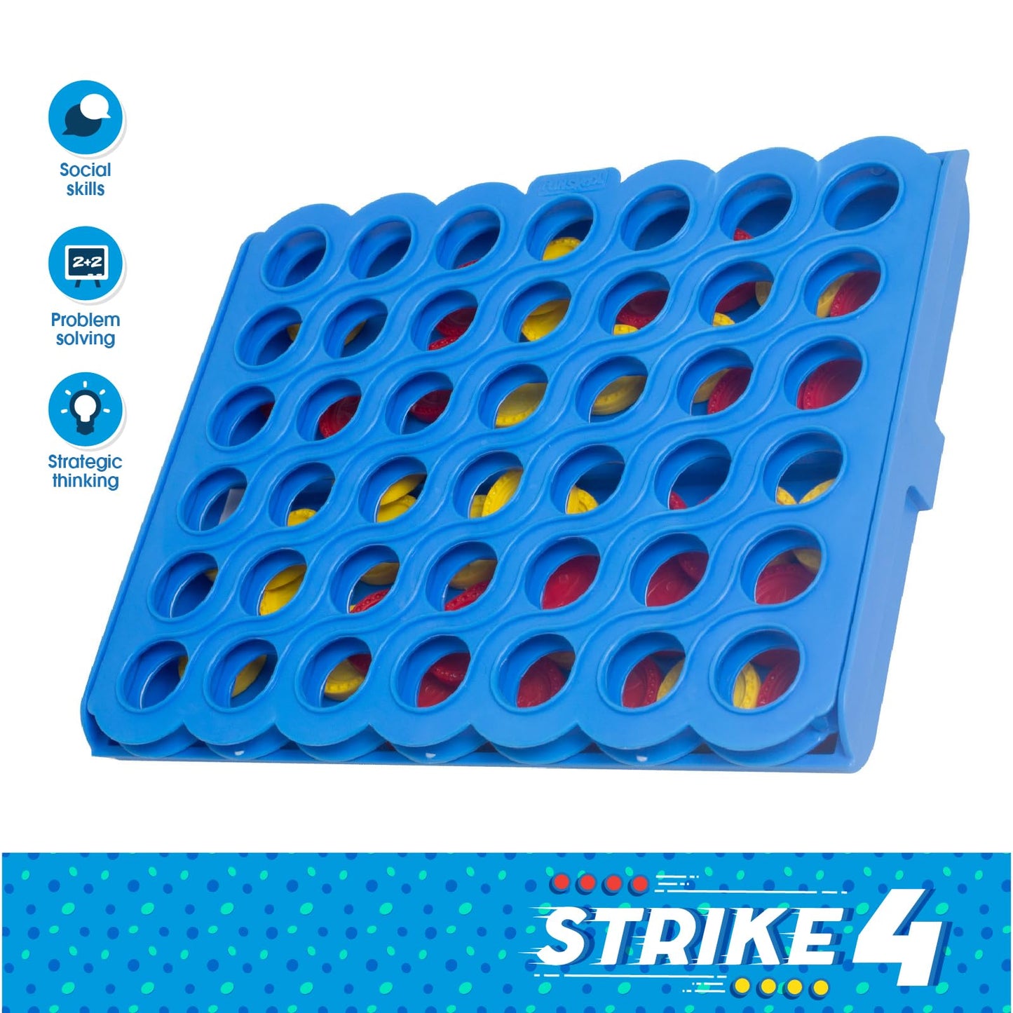 Funskool Strike 4 Classic Disc Dropping Strategy Game Board Game