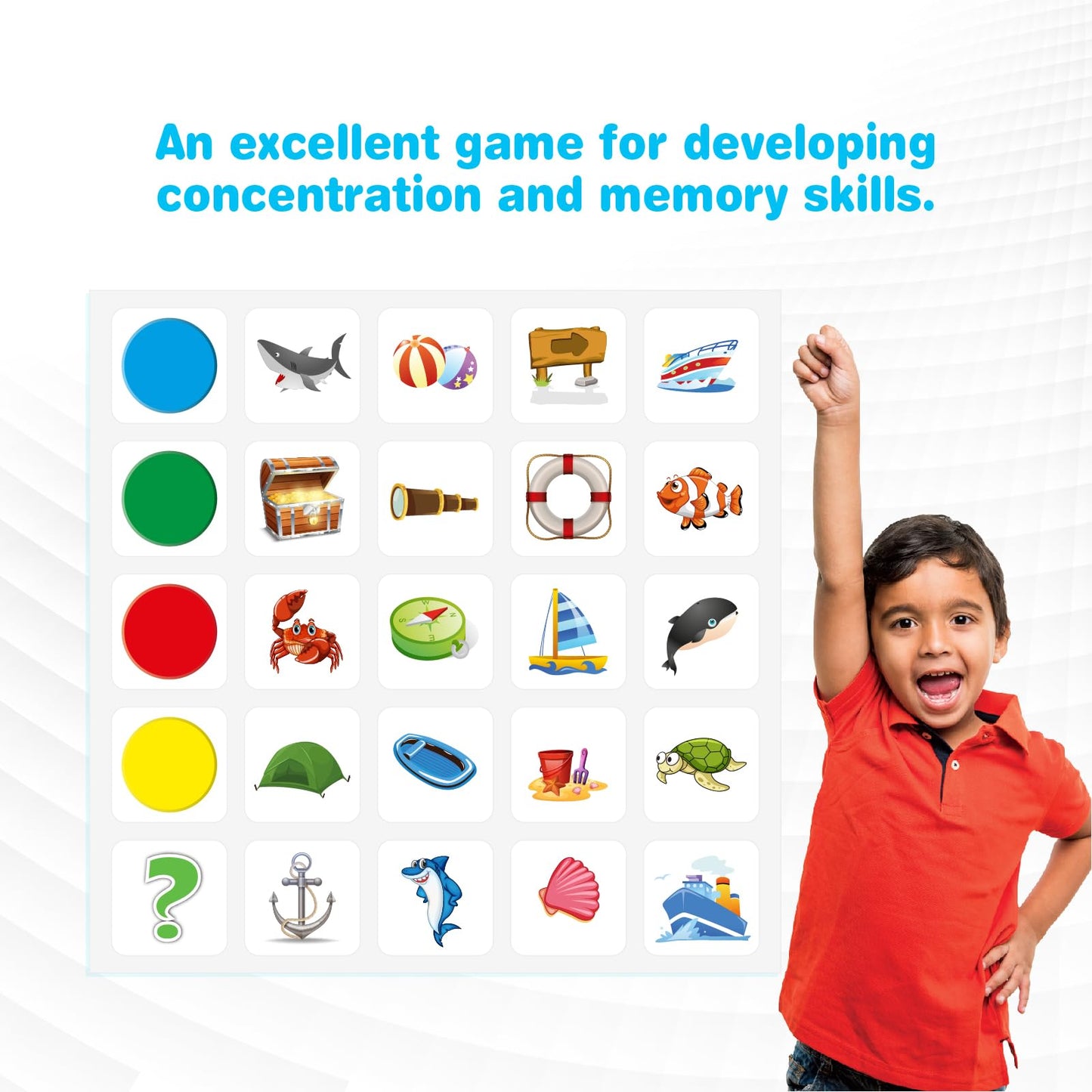 Funskool Match & Move Memory Board Strategy Game