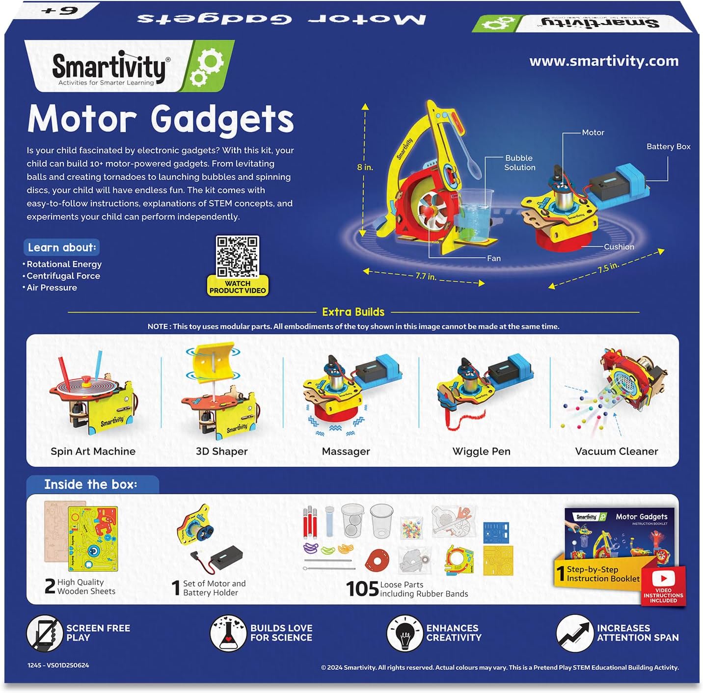 Smartivity Motor Gadgets 6 - 14 years DIY STEM Construction Toy