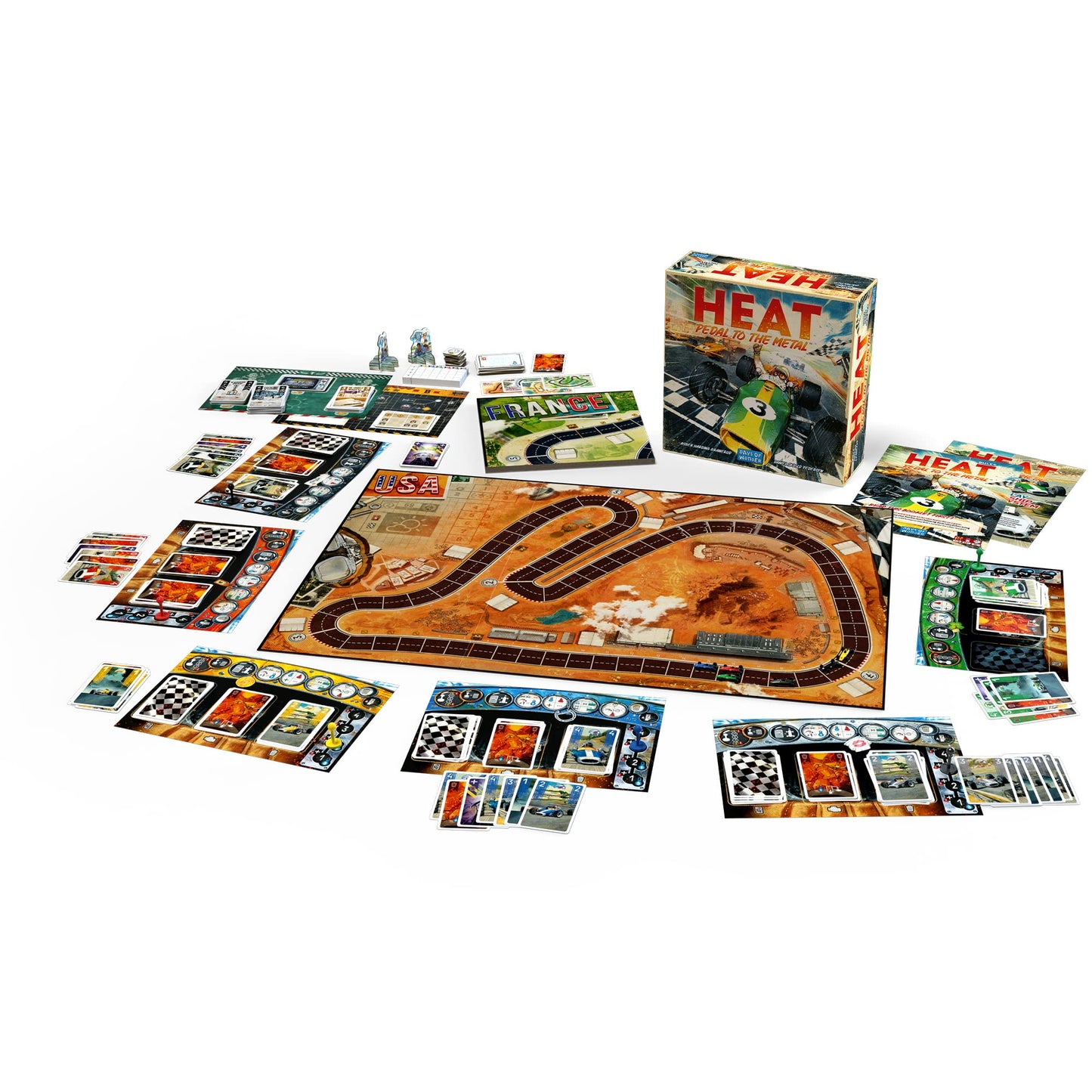 HEAT Pedal to the Metal Board Game Intense Car Racing and Strategy Game