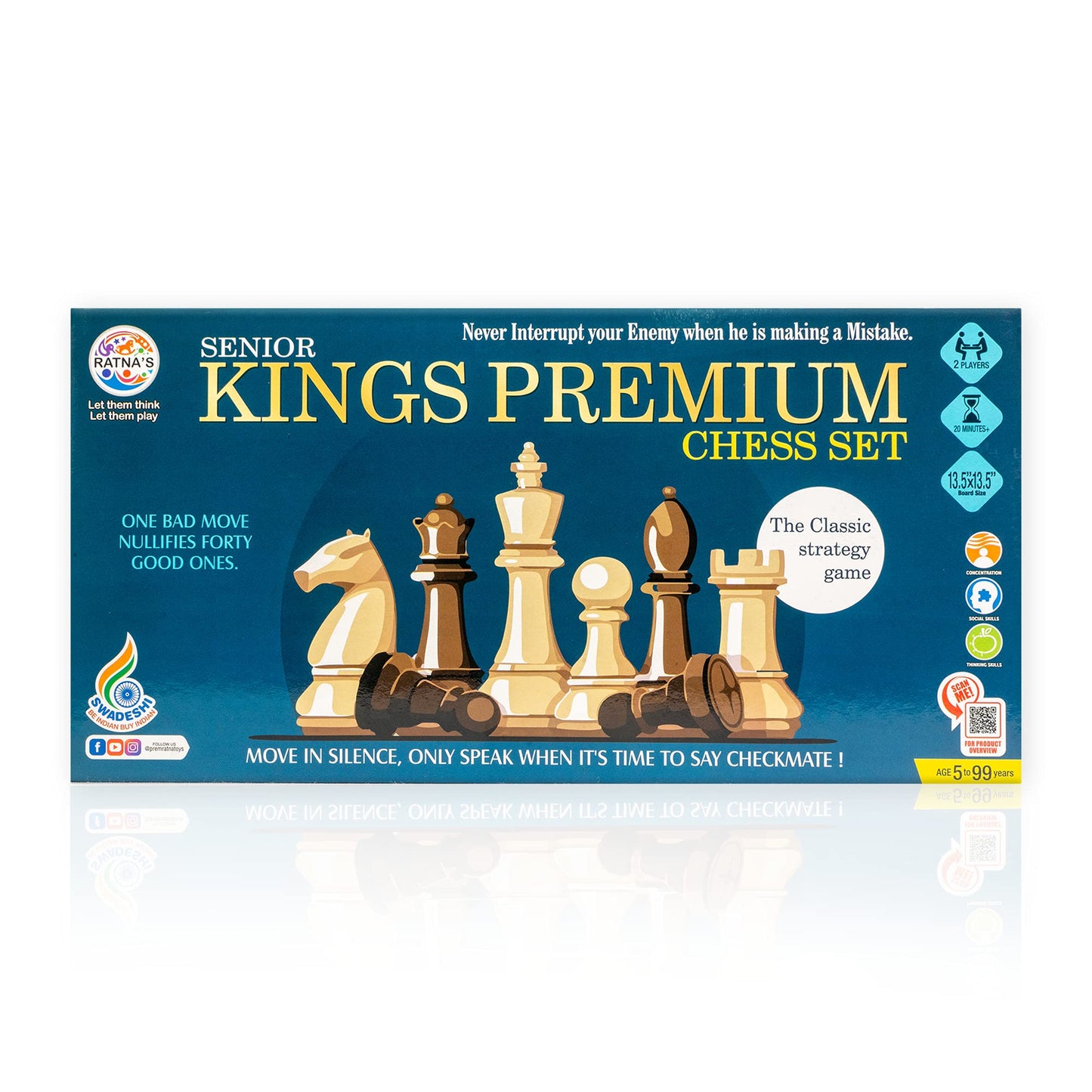 Ratna's Senior Kings Premium Chess Board Set
