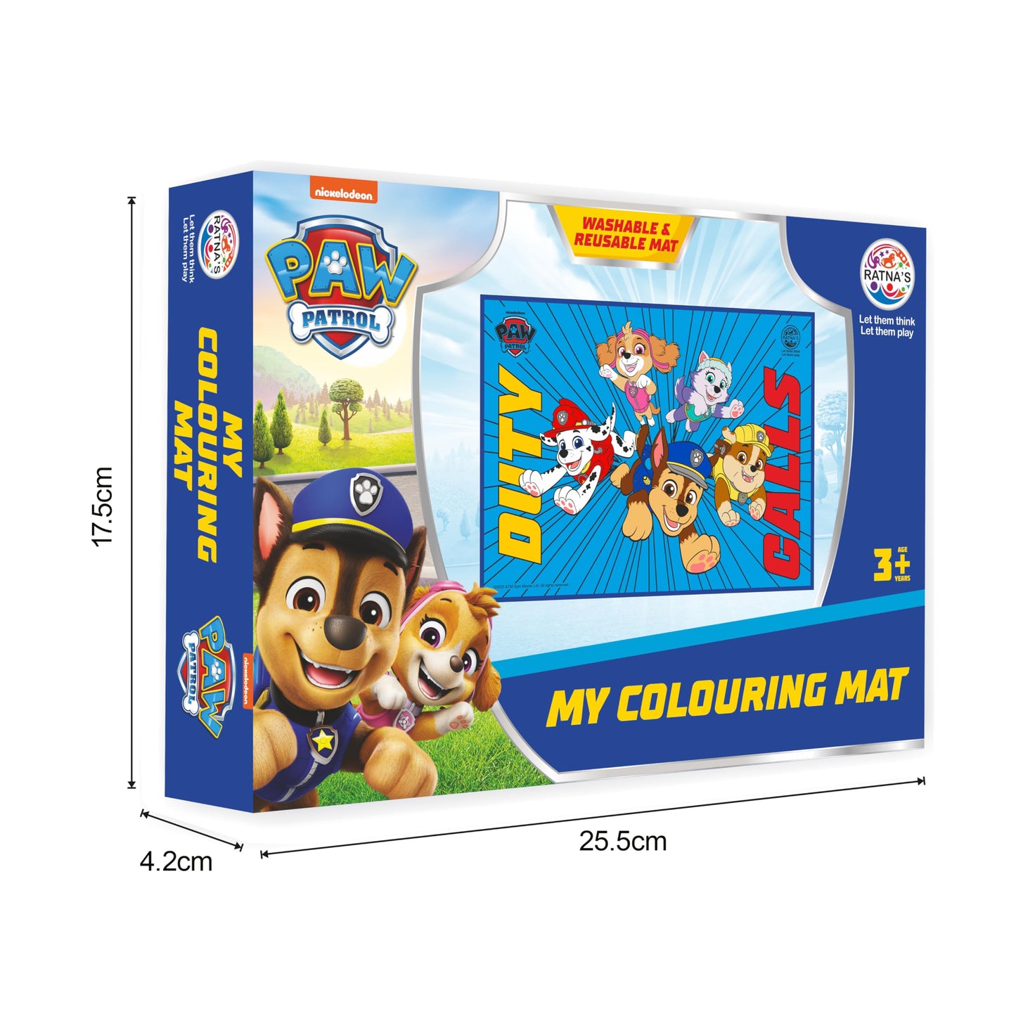 Ratna's My Colouring Mat Paw Patrol Washable & Reusable Mat Size 71cm x 51cm Colouring Kit for Kids