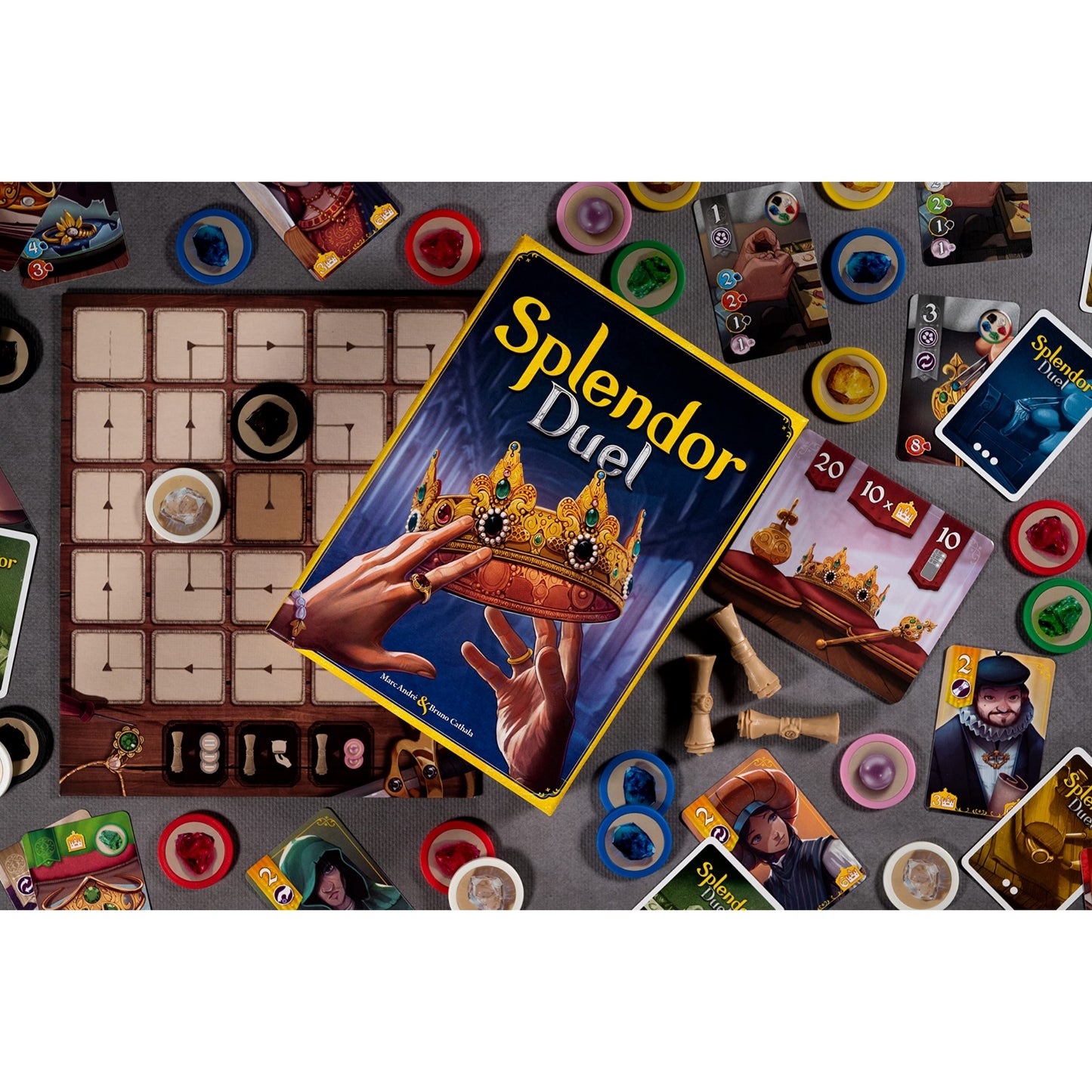 Space Cowboys Splendor Duel Board Game Two Player Strategy Game for Intense Gem Collecting Battles
