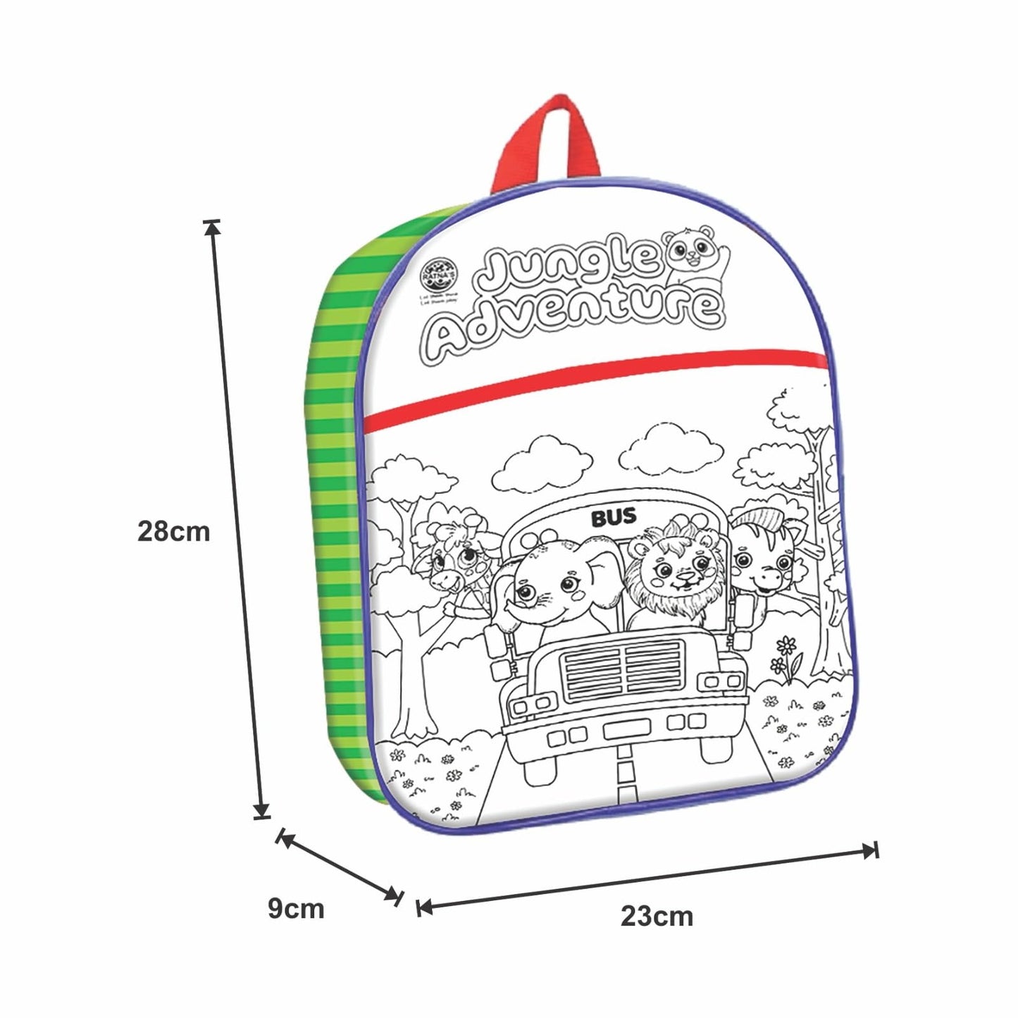 Ratna's My Colouring School Bag Colour It & Use It DIY Art & Craft Kit