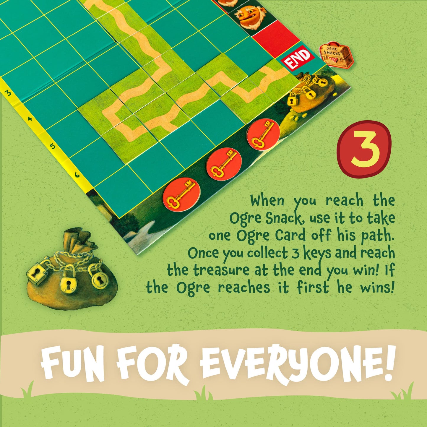 Peaceable Kingdom Race to the Treasure! Cooperative Path Building Game