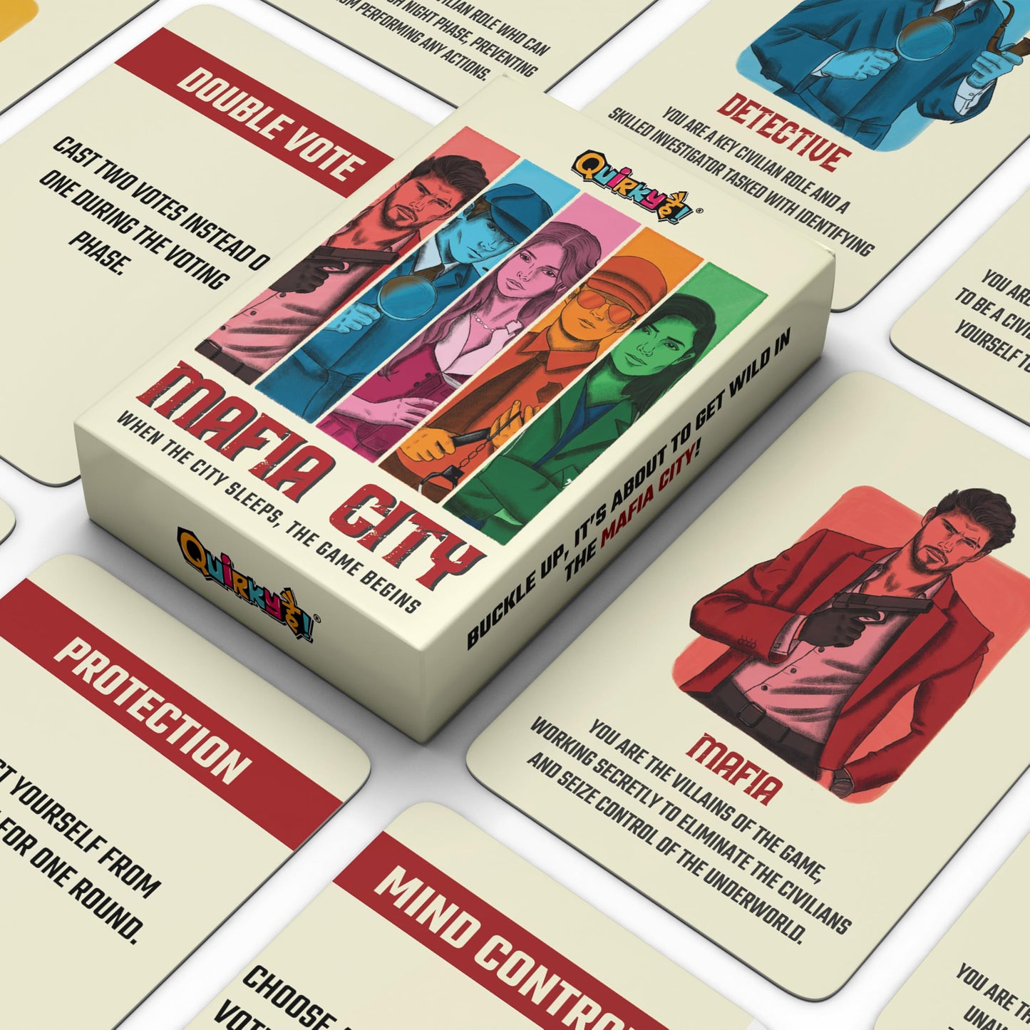 Quirky Hai Mafia City Card Game Ultimate Strategy Party Game