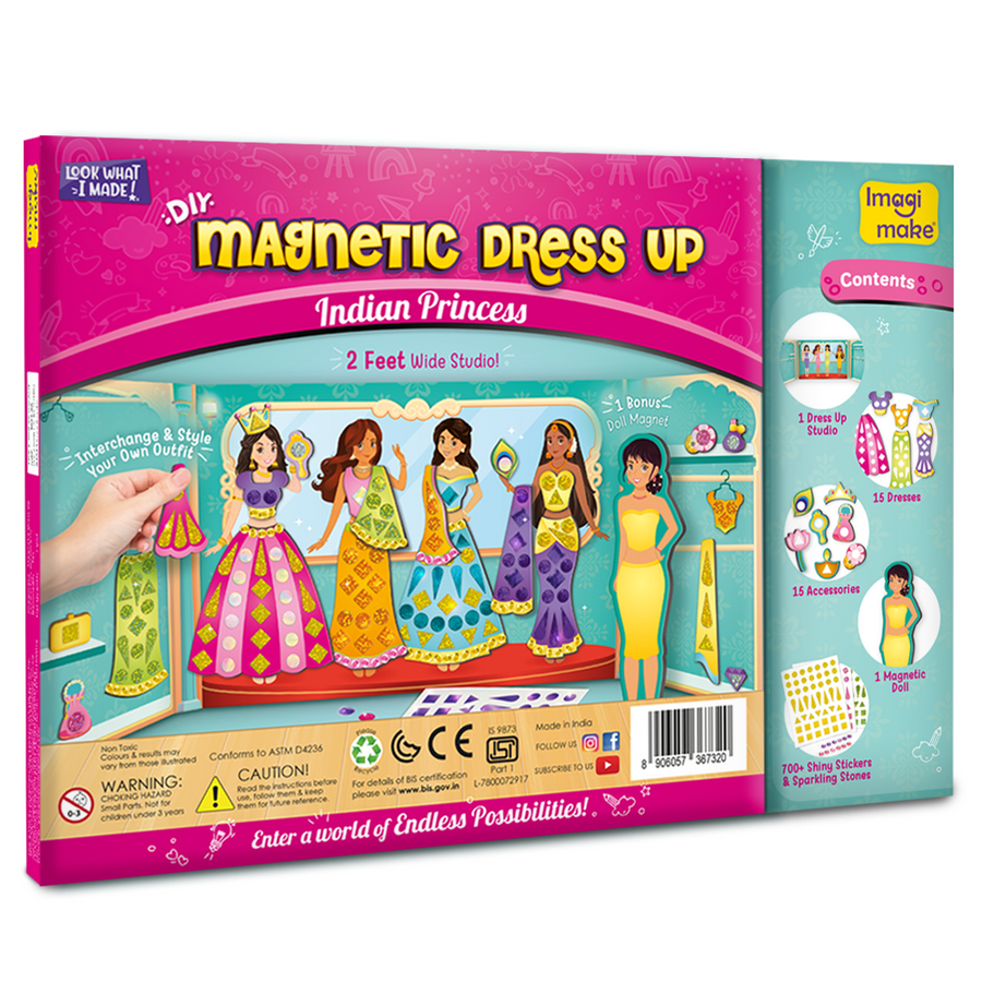 Imagimake DIY Magnetic Dress-Up Indian Princess