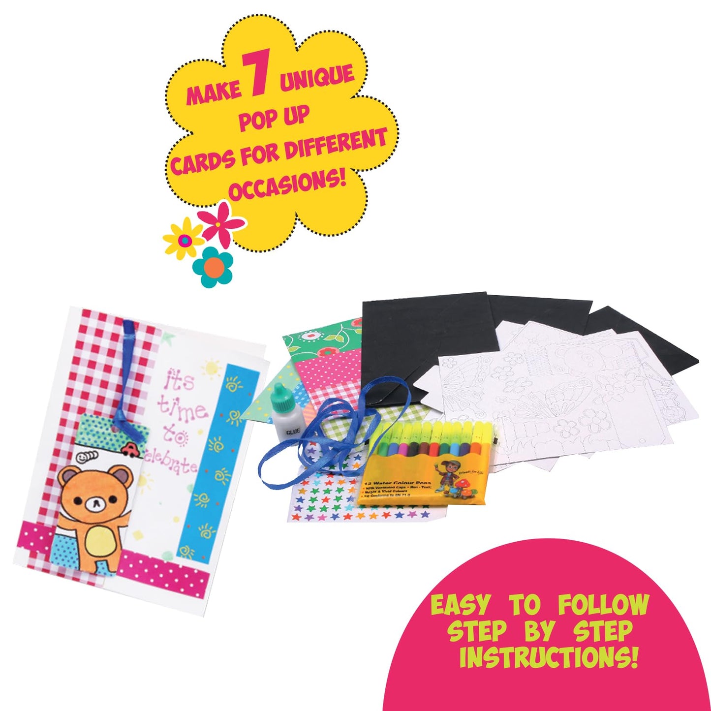 Handycrafts Funskool Pop Up Greeting Cards Making Kit