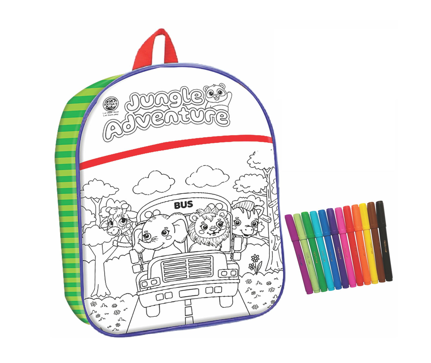 Ratna's My Colouring School Bag Colour It & Use It DIY Art & Craft Kit
