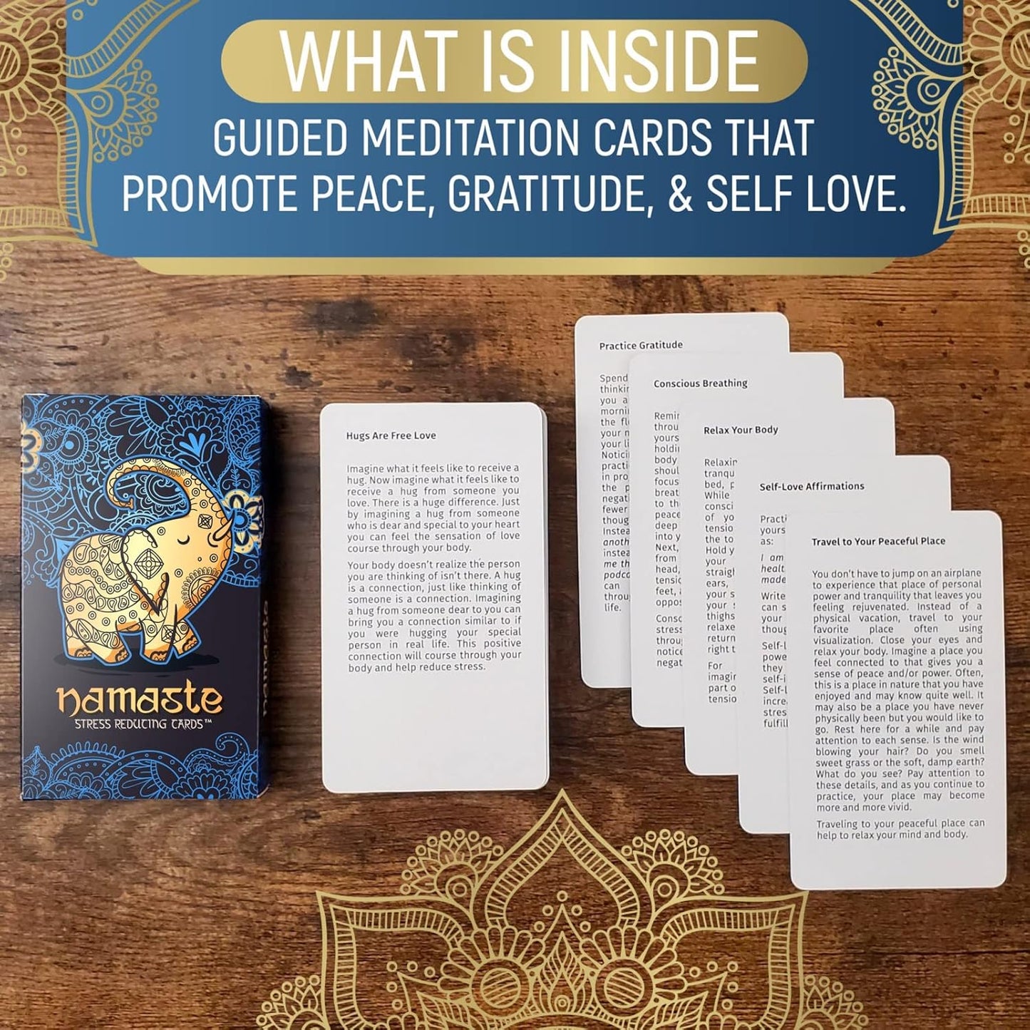 Namaste Mindfulness Cards - Stress & Anxiety Relief Meditation Cards