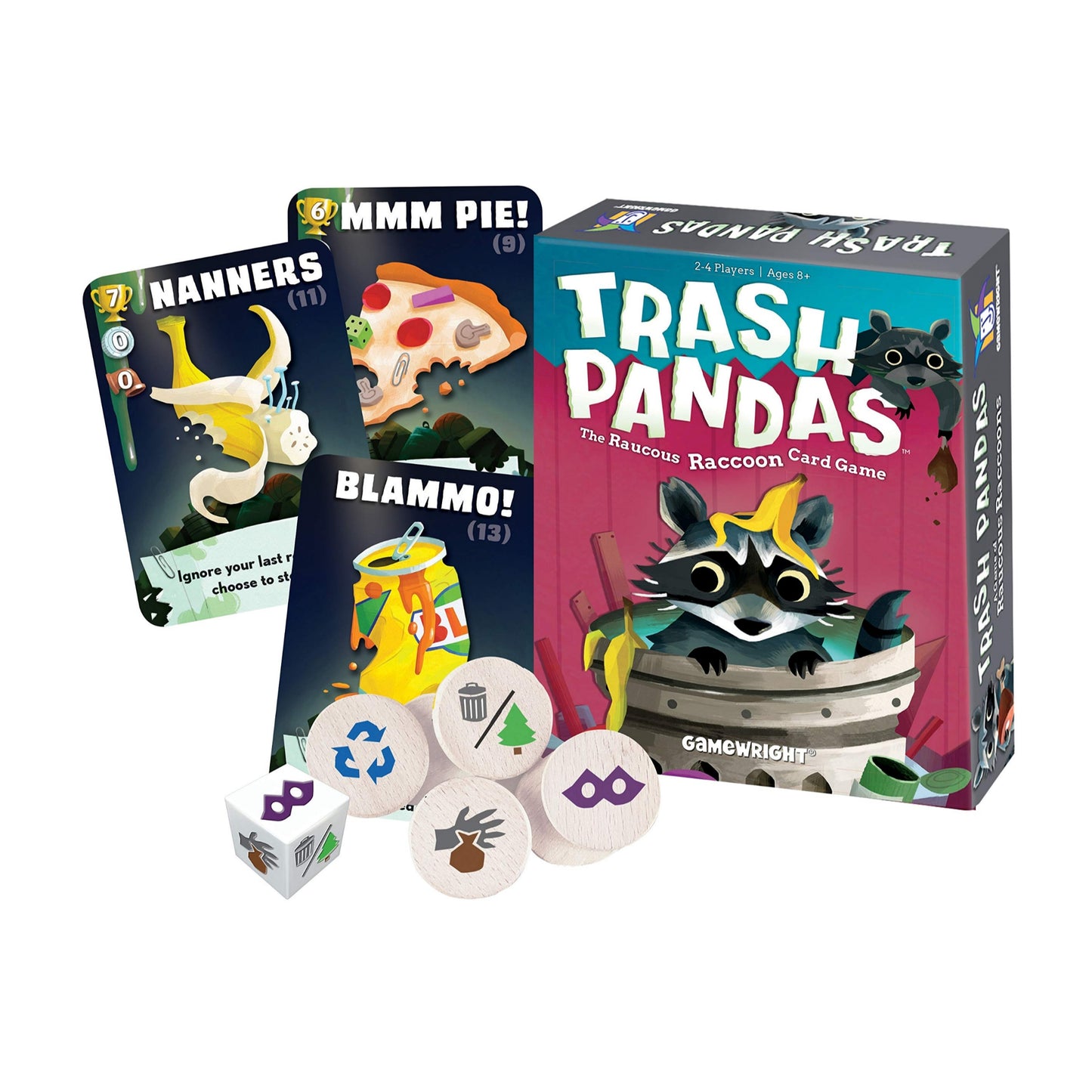 Trash Pandas - The Raucous Raccoon Push Your Luck Card Game