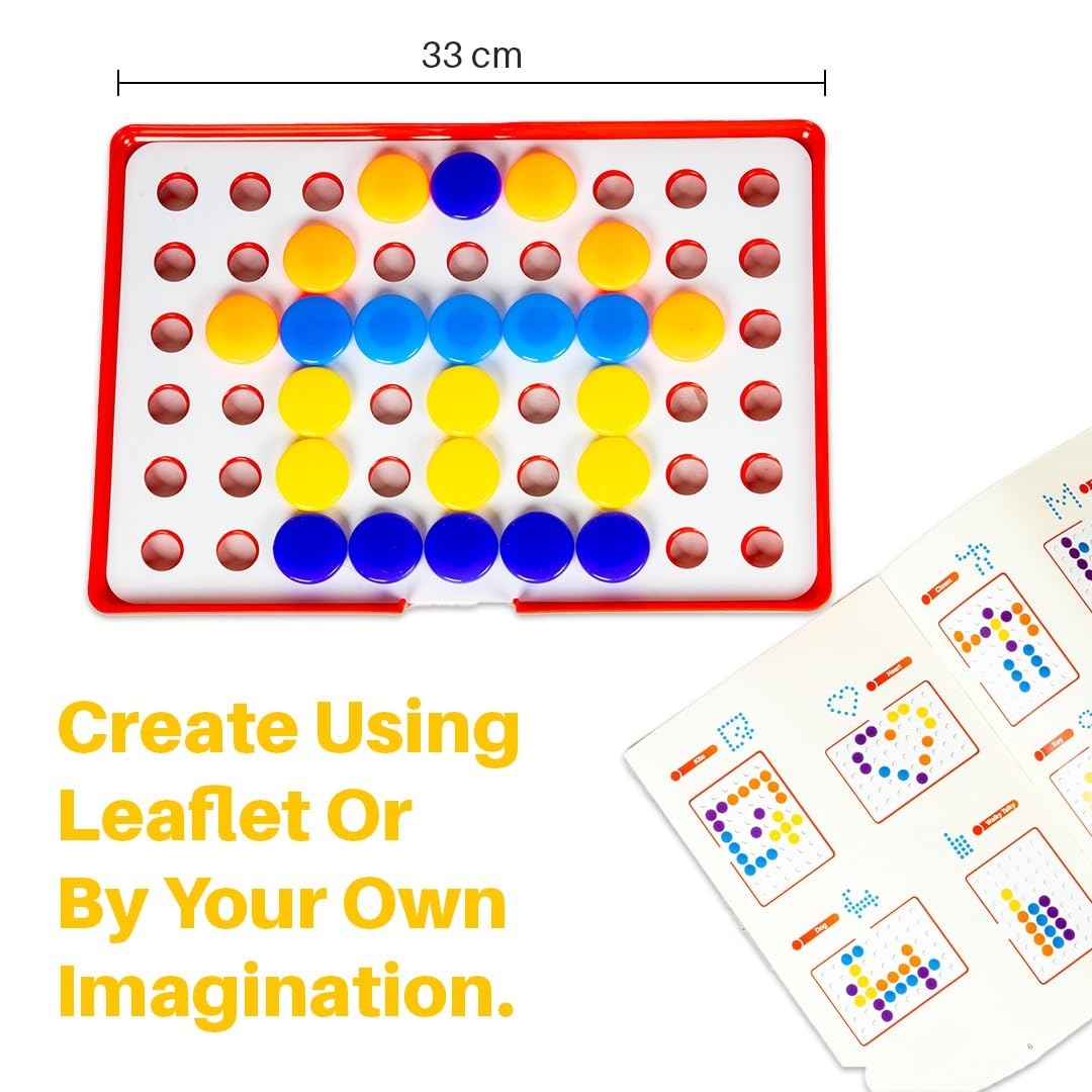 Toysbox Button Art Animals 2in1 Pictures & Patterns Creating Learning & Educational Kit