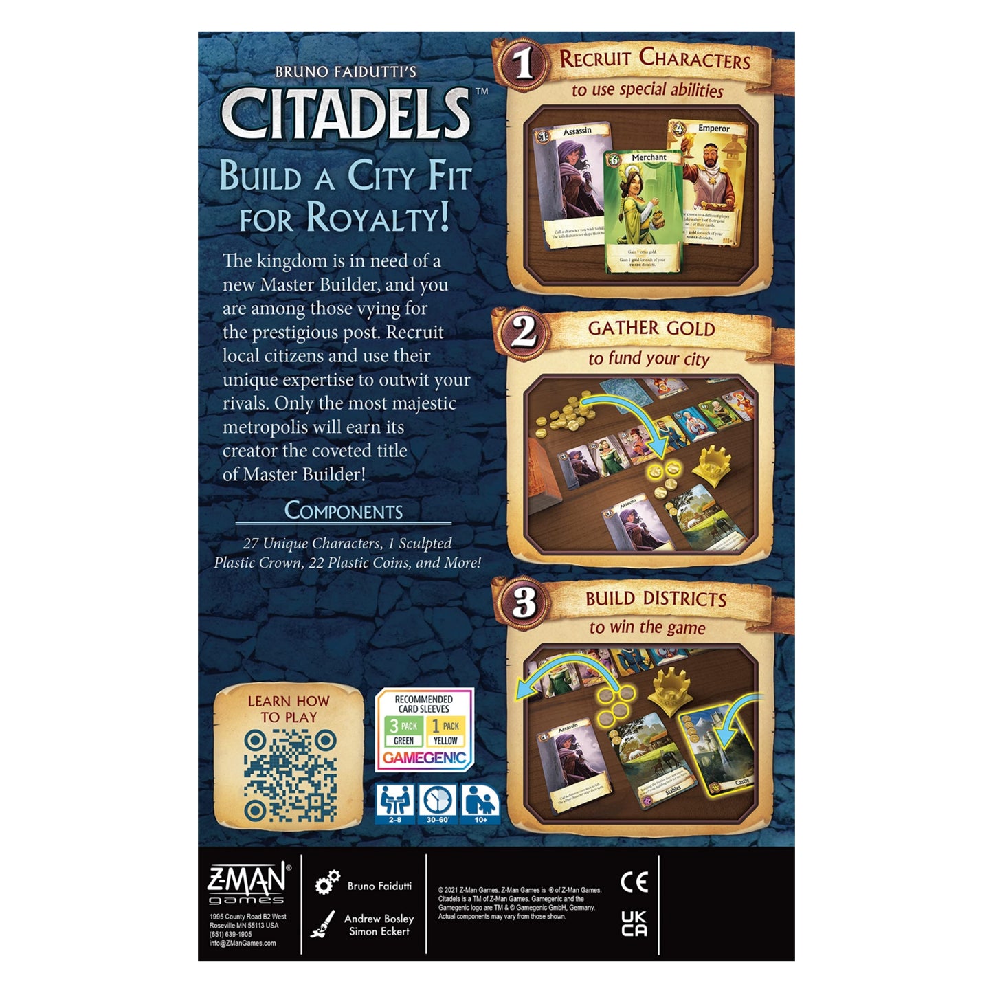 Z-man Citadels Revised Edition Strategy Board Game