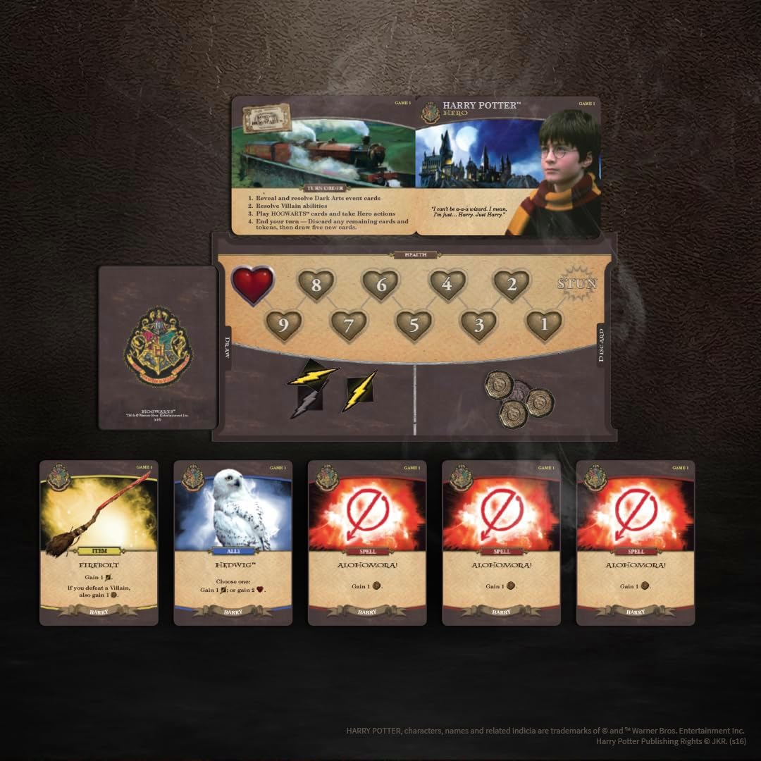 USAopoly Harry Potter Hogwarts Battle Cooperative Deck Building Card Game
