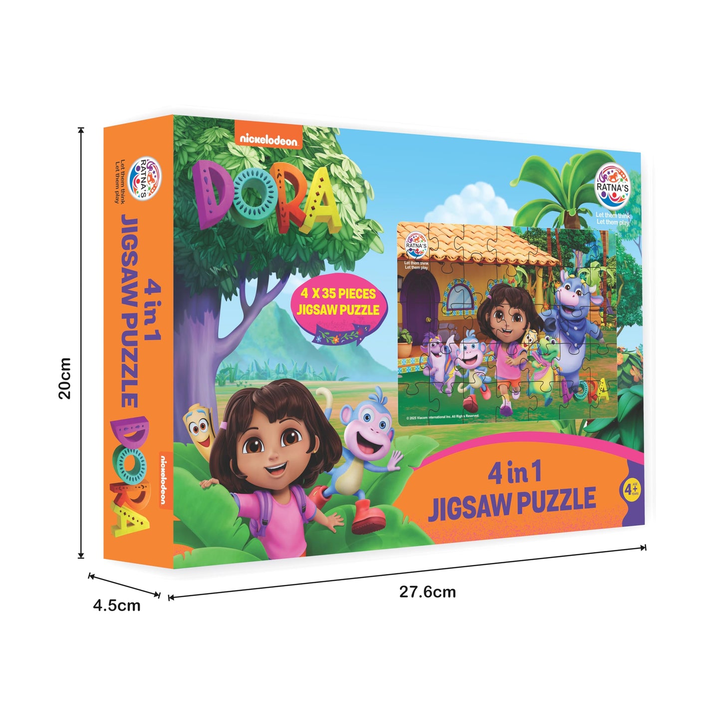 Ratna's Dora 4 in 1 Jigsaw Puzzle Set