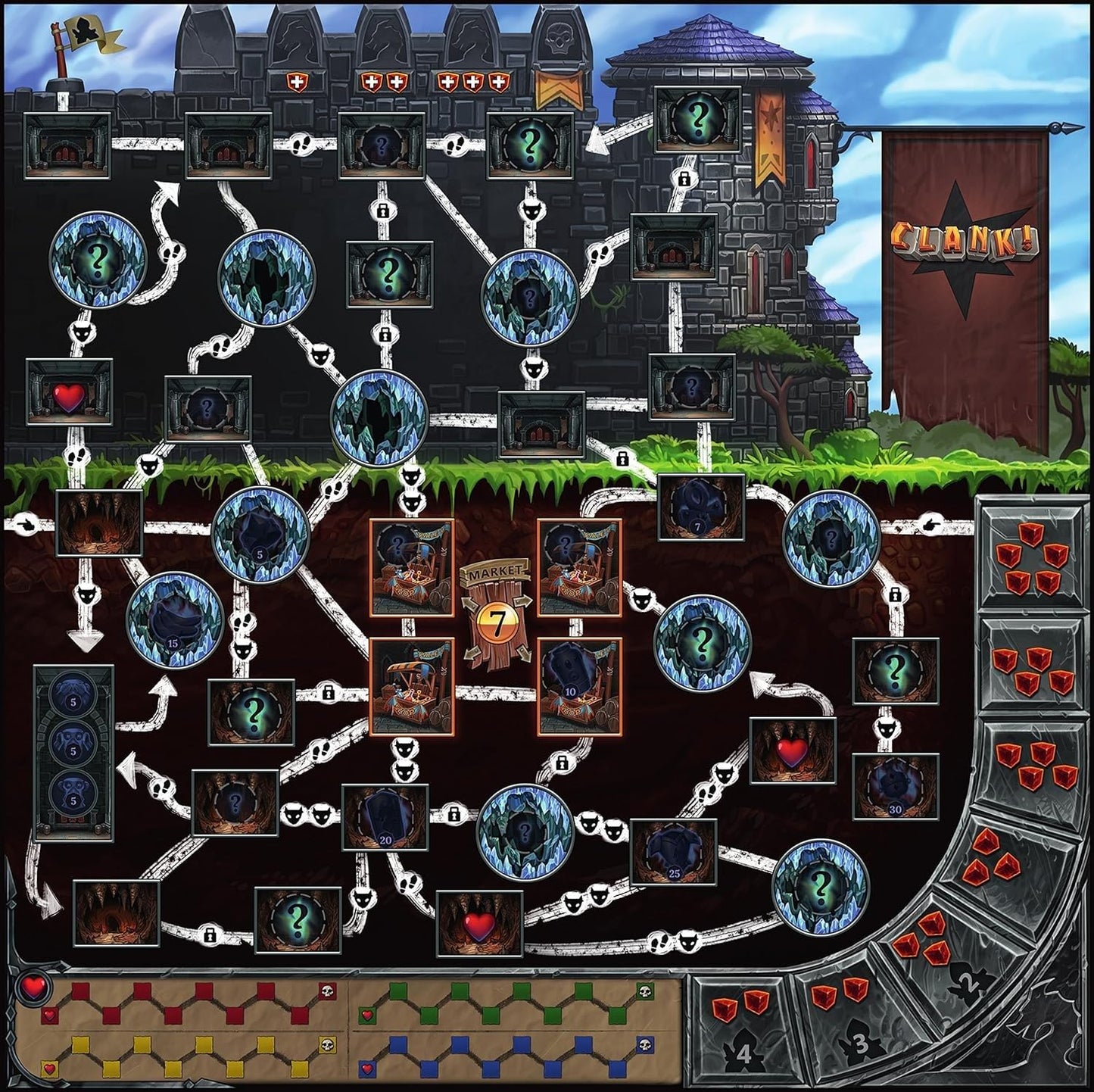 Clank! A Deck Building Adventure Board Game