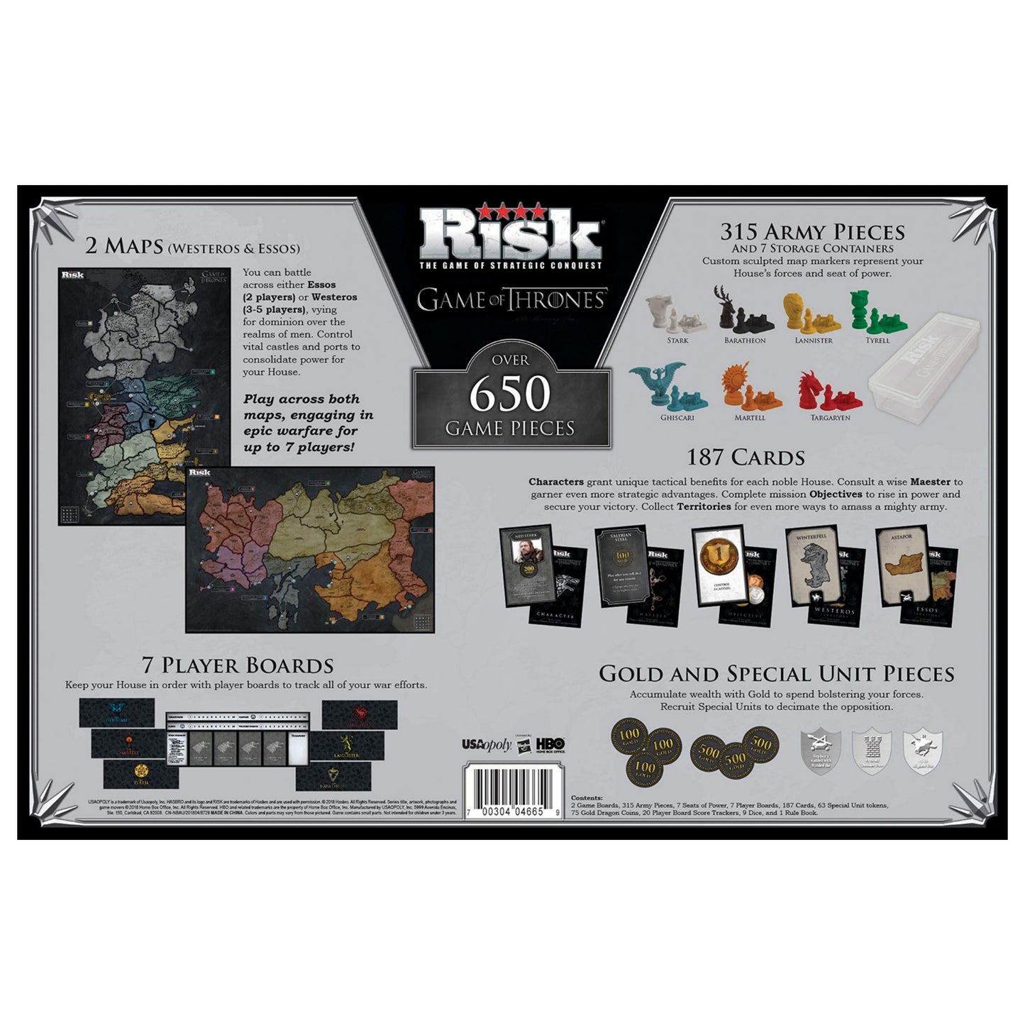USAOPOLY Risk Game of Thrones Strategy Board Game