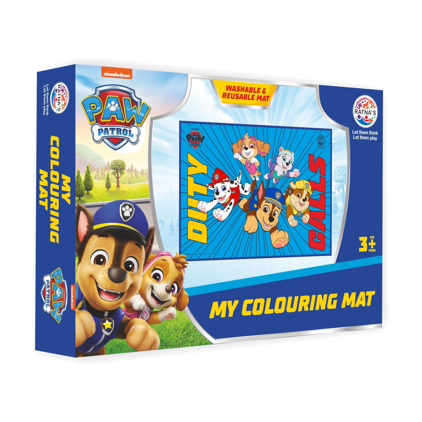 Ratna's My Colouring Mat Paw Patrol Washable & Reusable Mat Size 71cm x 51cm Colouring Kit for Kids
