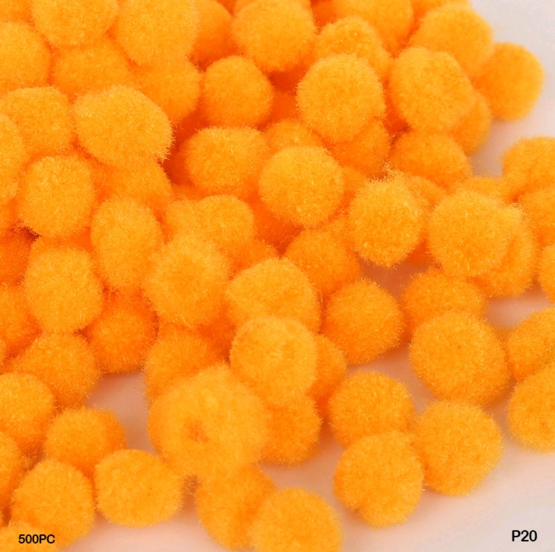 Pom Pom Balls 2 Cm 500 Pc's Single Shades
