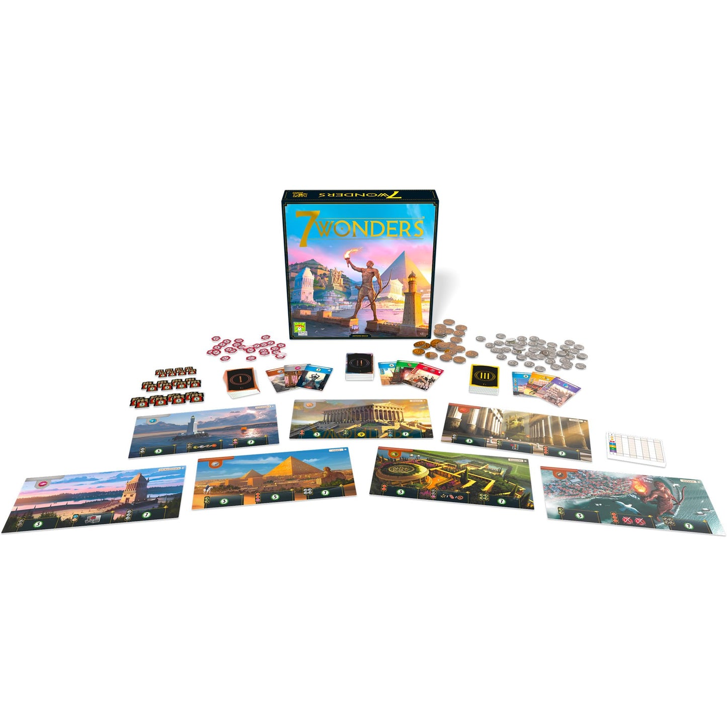 Repos Production Asmodee 7 Wonders Board Game - Lead Your Civilization to Prosperity New Edition