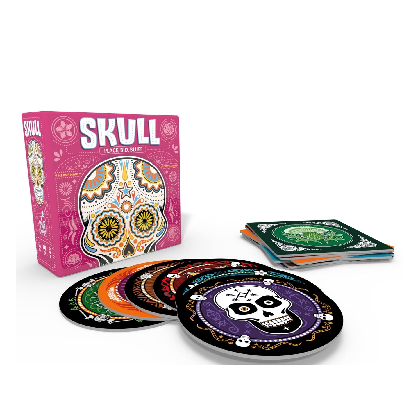 Skull Party Game Bluffing Strategy Board Game