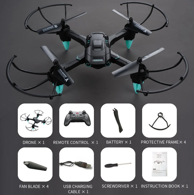 Drone H271 with Dual Remote Control And Hand Gesture GPS Auto Return Brushless Motor Foldable and 3D Flips Headless Mode Aerial Camera Photography Drone