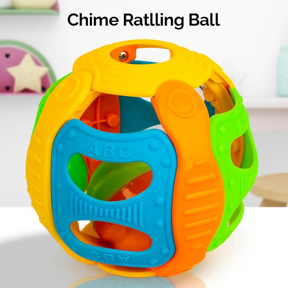 Ratna's Jazz Gift Set, 2-in-1 Baby Toys with Pull Along Lion and Rattling Ball, New Born Toys for 6 Month+ Old Baby
