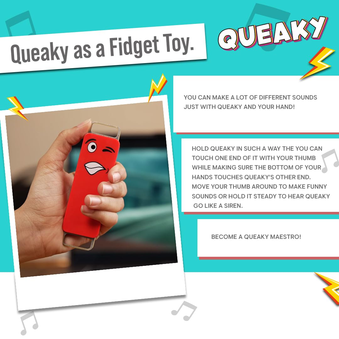 Blix Queaky- STEM Toy, Experimental Toy, Queaky is not just Musical and Sound Toy, Learn Through Play (Yellow)