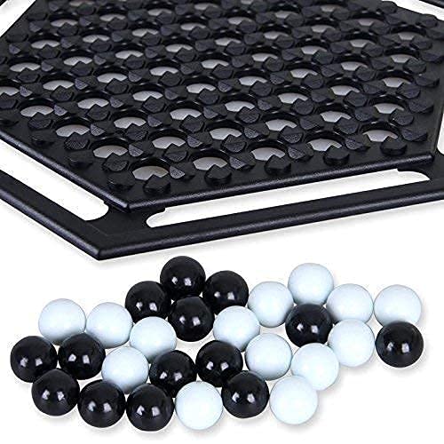 Abalone Mini Black and White Marbles Board Game