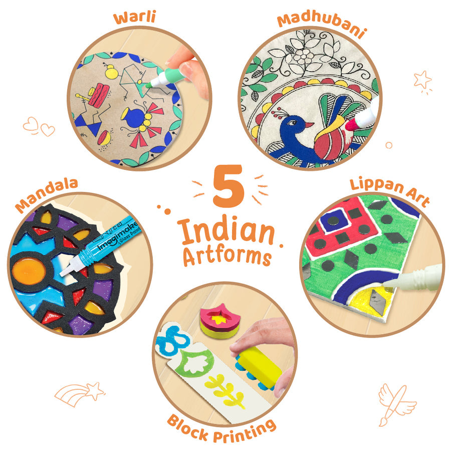 Imagimake Learn Indian Art Forms Arts and Craft DIY Kit