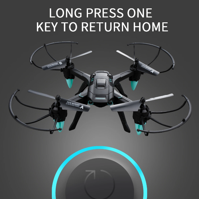Drone H271 with Dual Remote Control And Hand Gesture GPS Auto Return Brushless Motor Foldable and 3D Flips Headless Mode Aerial Camera Photography Drone