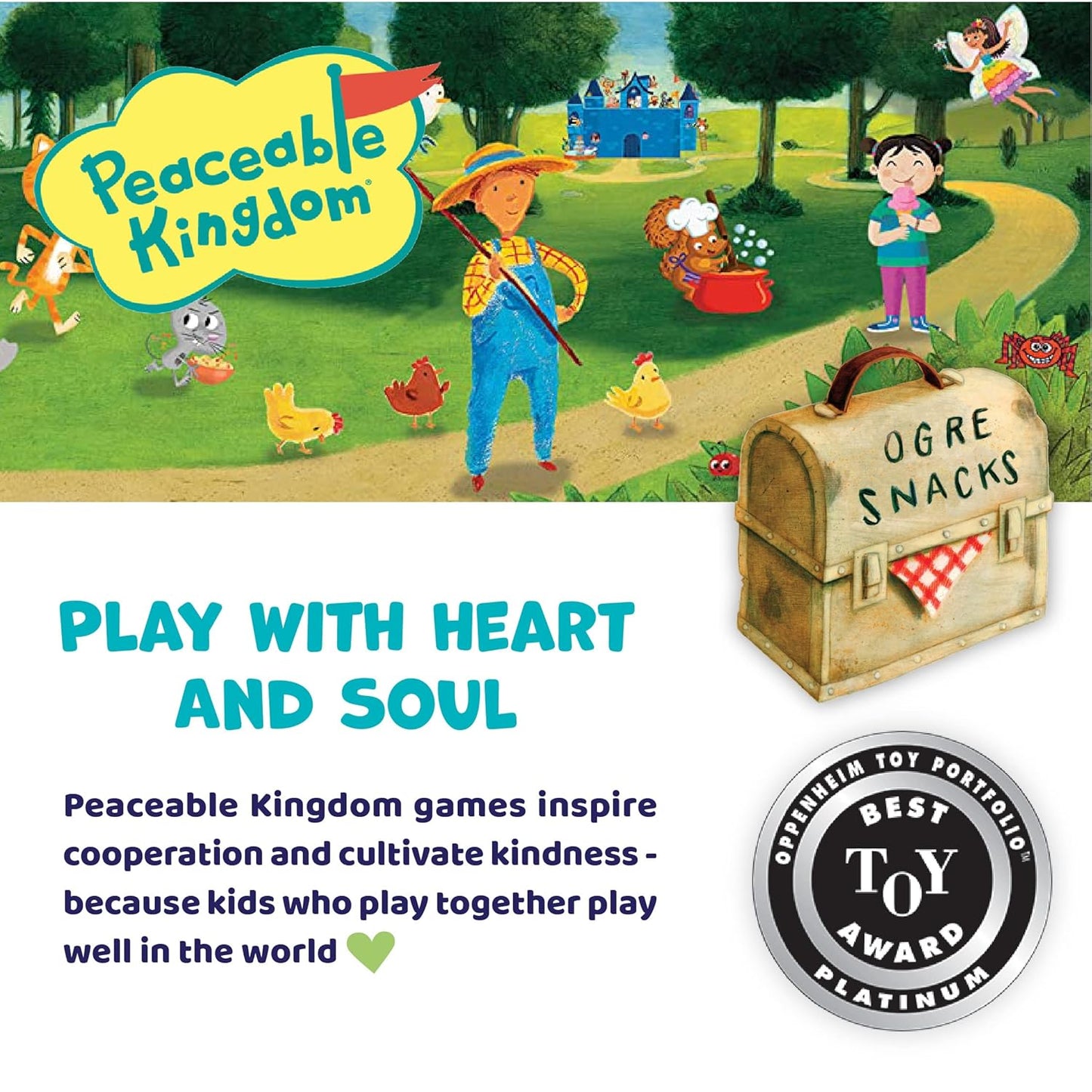 Peaceable Kingdom Race to the Treasure! Cooperative Path Building Game