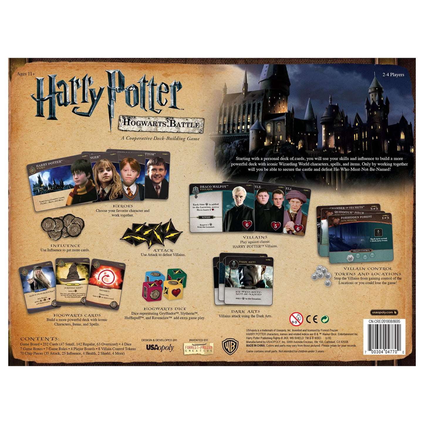 USAopoly Harry Potter Hogwarts Battle Cooperative Deck Building Card Game